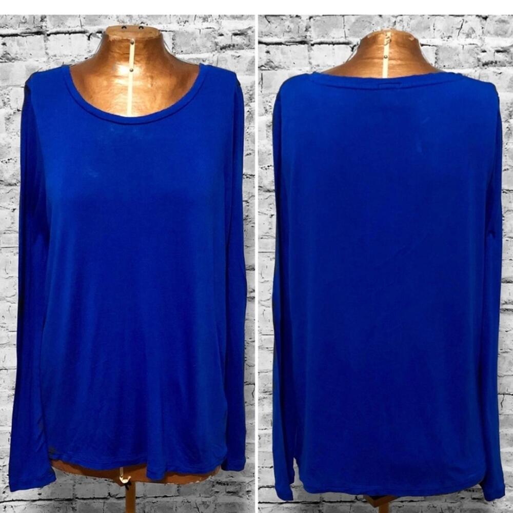 J. Crew Royal Blue Drapey Jersey Long Sleeve Tunic